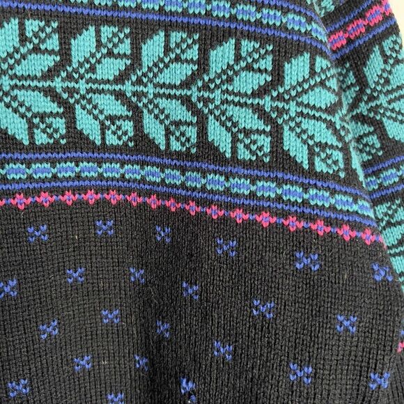 Vintage Stowe Woolens Sweater Small Nordic Cardigan Fair Isle Icelandic Cottage - Picture 7 of 7